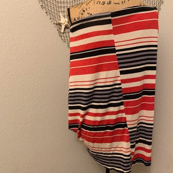 Promesa - Made in the USA Off the Shoulders Stripped Top Ladies L - Picture 3 of 4